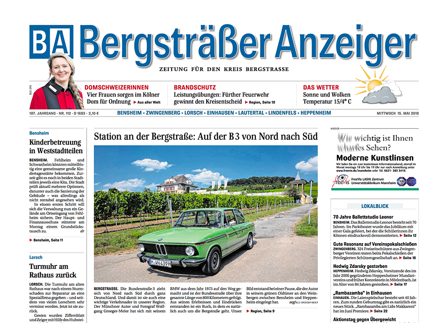 Bergsträßer Anzeiger 15.5.2019 Bundesstraße 3