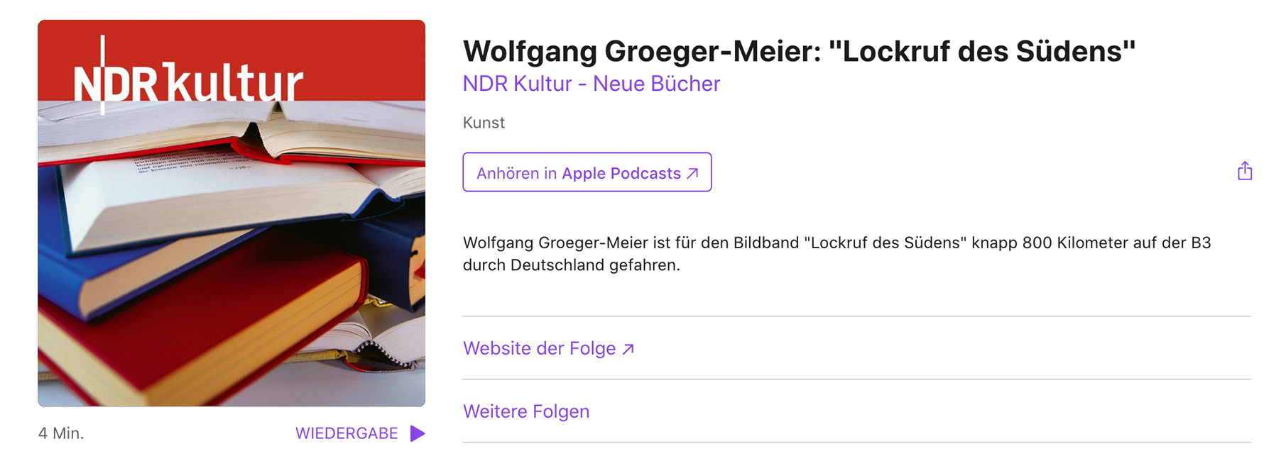 NDR Kultur -Neue Bücher